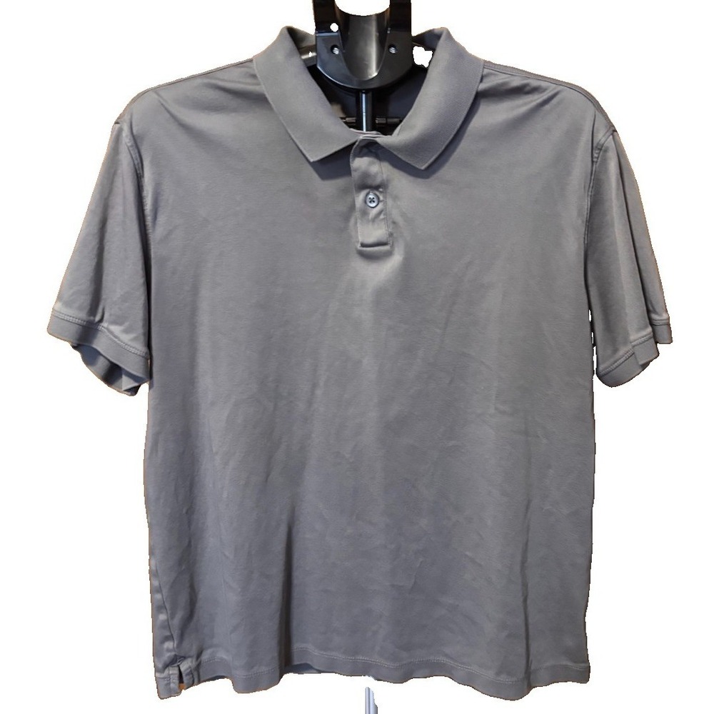 Banana Republic Mens L Dark Gray Luxe Touch Performance Polo Shirt Preppy